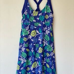 Patagonia Blue Floral A-Line Sundress